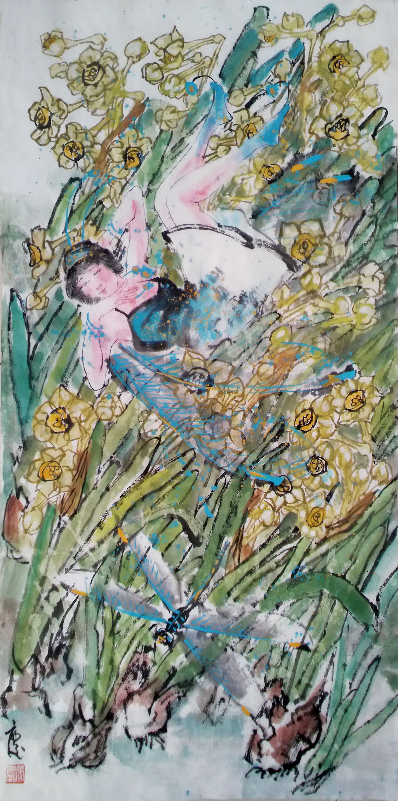 张庆国画作品《水仙》.jpg